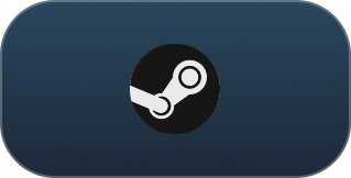 Steam logo on dark blue rounded button